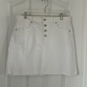 EUC White Denim Skirt Size 10